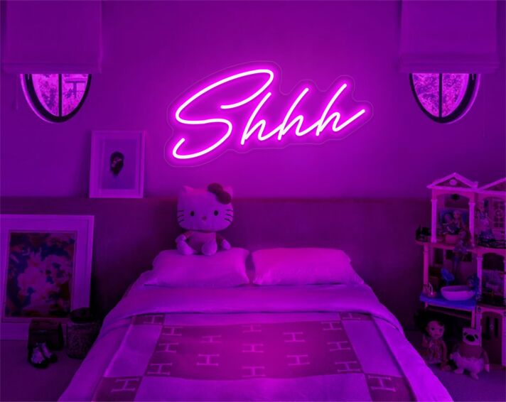 Brighten Up Your Space: Shhh LED Neon Sign for Bars, Bedrooms, and Chill-Out Areas