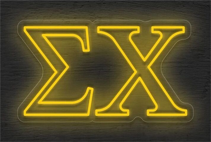 Sigma Chi (ΣΧ) LED Neon Light for Game Room, Dorm & Fraternity House