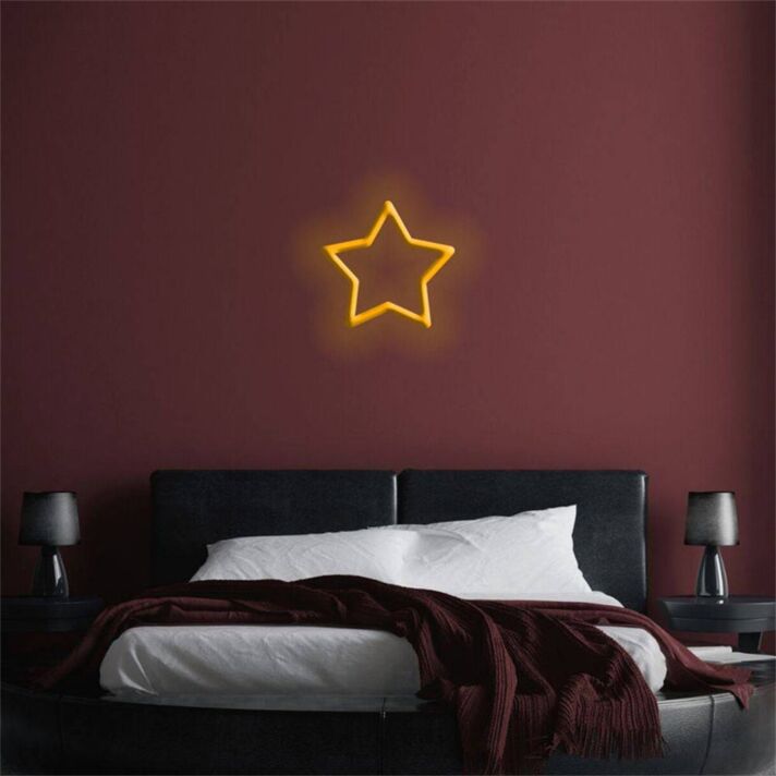 Brighten Up Your Space: Perfect for Home Decor, Office Ambiance, and Bar Settings with Star LED Neon Sign.
