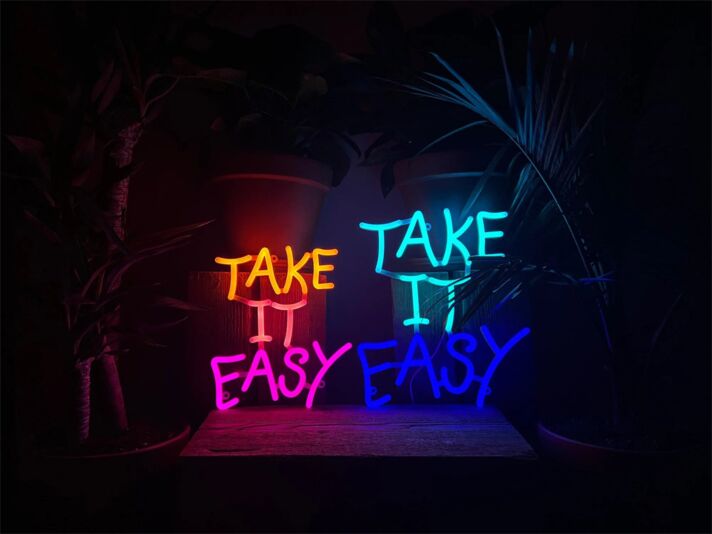 Brighten Up Your Space: Home, Office, or Store with the Mini Take It Easy LED Neon Sign