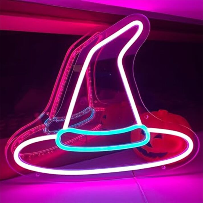 Transform Your Halloween Festivities and Home Ambiance with The Witch's Hat LED Neon Sign.