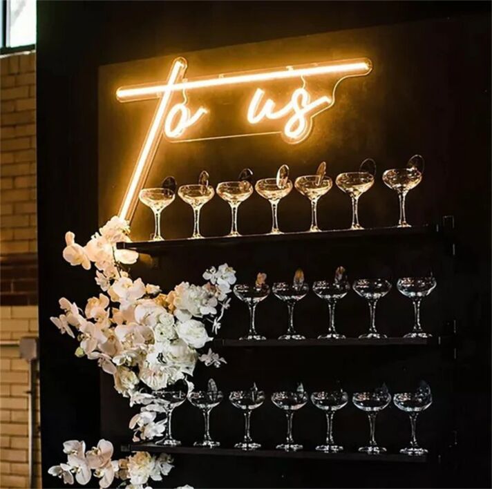 Brighten Your Special Day and Home Space with the To Us LED Neon Wedding Sign – Perfect for Weddings, Celebrations, and Romantic Decor.