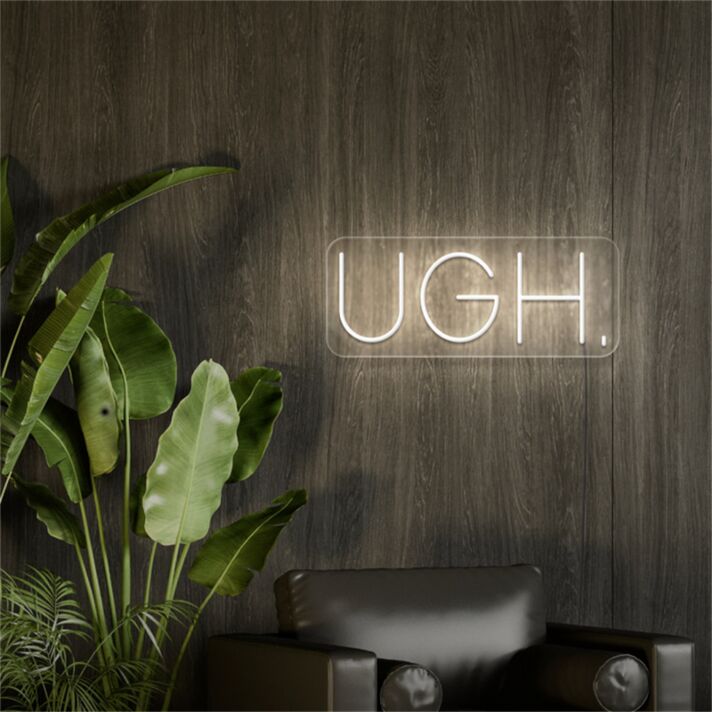 Ugh LED Neon Sign Sketch and Etch Us: Perfect for Bars, Home Accents, and Wedding Ambiance.
