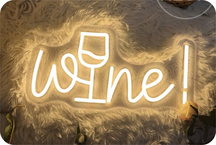 Brighten Your Bar, Home, or Wedding Celebration with the Wine LED Neon Sign.