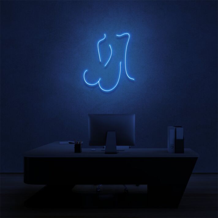 Brighten Your Space: Womans Body Outline LED Neon Sign for Home Decor, Bars, and Art Studios.
