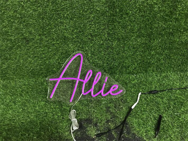 Brighten Your Special Occasions and Workspace with Personalize Custom Allie LED Neon Sign for Weddings, Parties, and Office Decor.