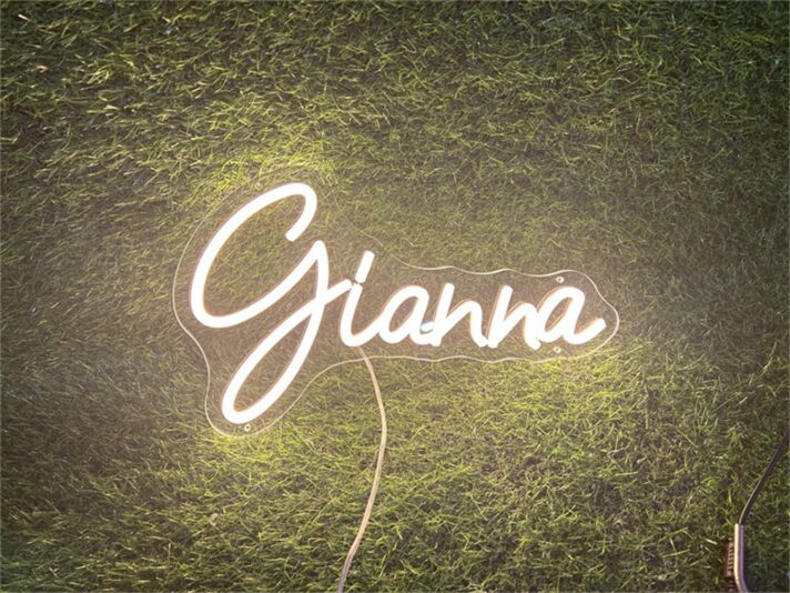Elevate Your Space: Personalize Custom Gianna LED Neon Sign for Home, Office, Weddings, and Vibrant Party Atmospheres.