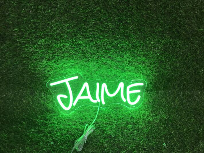 Brighten Up Your Space: The Personalize Custom Jaime LED Neon Sign for Home Decor, Celebrations, and Business Venues.