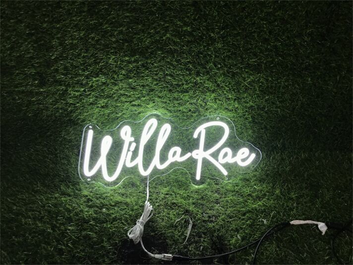 Brighten Up Your Space: Personalize Custom Willarae LED Neon Sign for Home, Office, and Celebratory Events.