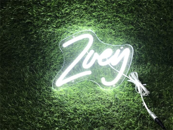 Elevate Your Space: Personalize Custom Zoey LED Neon Sign for Home, Office, Bars, and Memorable Weddings.