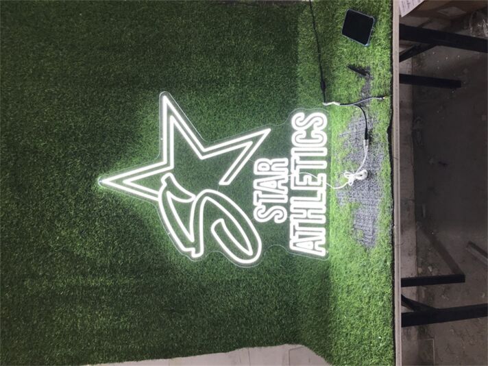 Brighten Up Your Sports Bar, Gym or Game Room with the Star Athletics Logo Custom LED Neon Sign.