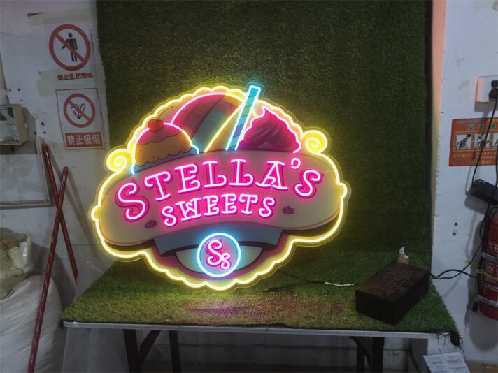Brighten Up Your Cake Shop, Wedding, or Birthday Bash with Stella's Sweets Cake Shop UV Custom LED Neon Sign