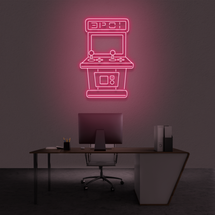Arcade machine neon sign