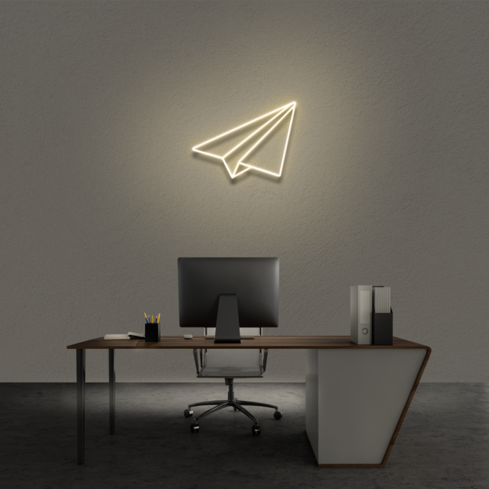 Paper Airplane Neon Sign