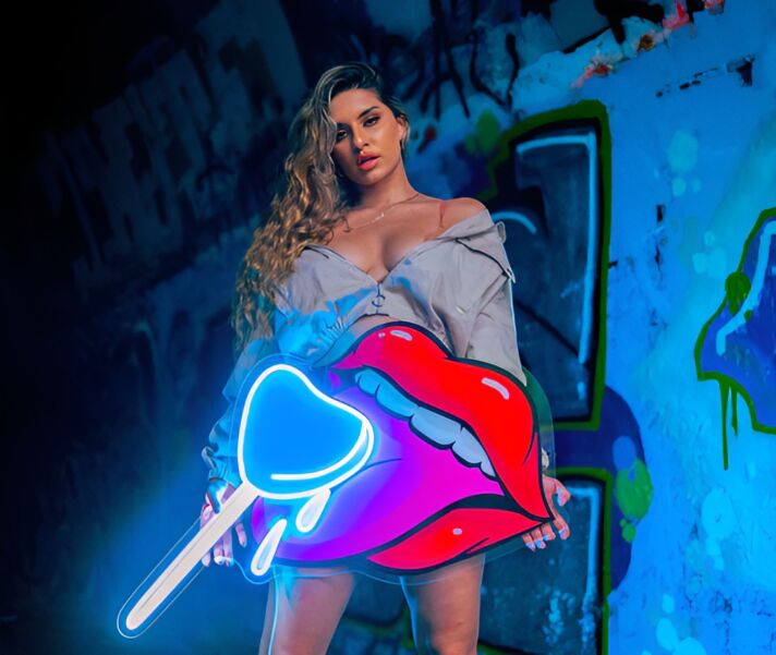 Brighten Up Your Home, Bar, or Romantic Settings with Taste Of Love UV Printed Neon - Experience Passion in Vibrant Illumination.