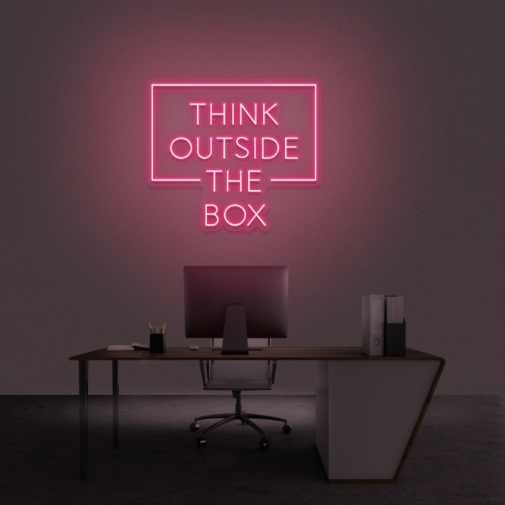 Think Outside The Box Neon Sign