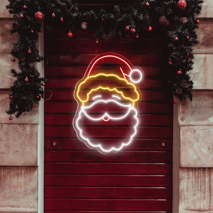 Brighten Your Holiday Celebrations and Decor: Santas Twinkle Led Neon Sign for Home, Office, and Festive Events.