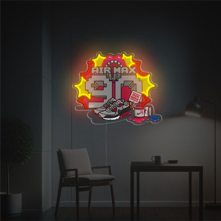 Brighten Your Spaces from Home Decor to Bars: The Versatile Importance of Air Max 90 With Graffiti LED Neon Acrylic Artwork