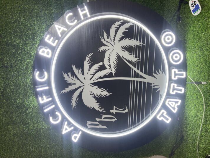 Brighten Your Spaces from Bars to Weddings: Pacific Beach Tattoo UV Print LED Neon Sign