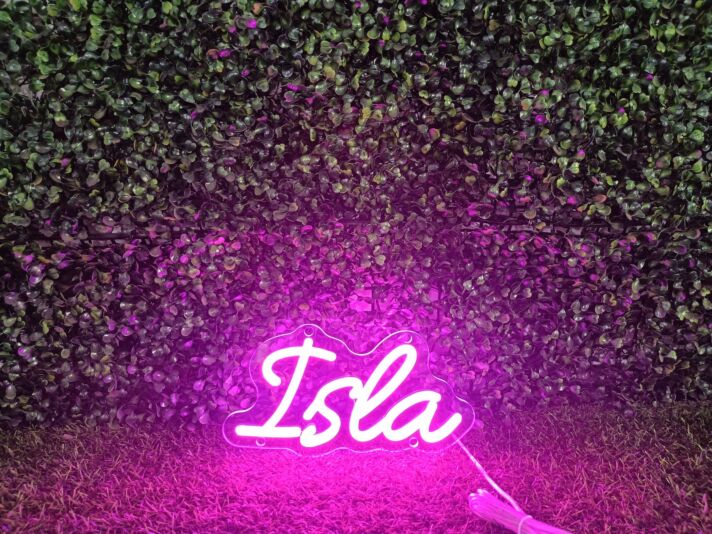 Brighten Your Wedding, Bar, and Home Decor with the Isla Pink LED Neon Sign.