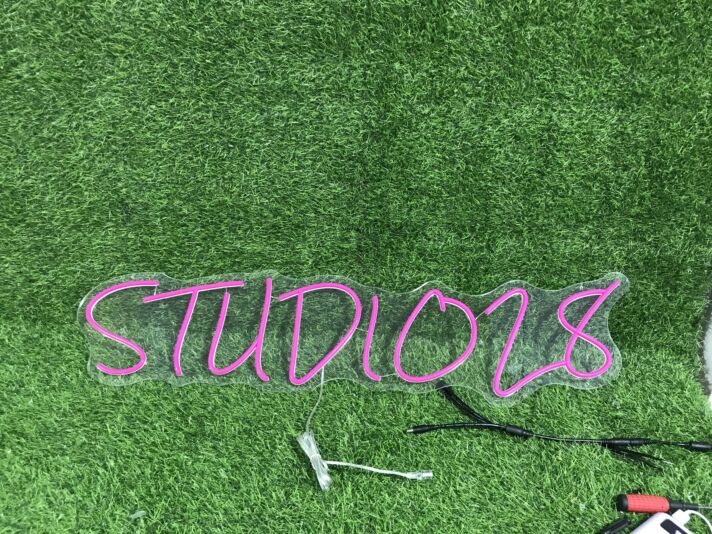 Brighten Up Your Space: Studio 28 Pink LED Neon Sign for Home Decor, Office Vibes, and Party Ambiance.