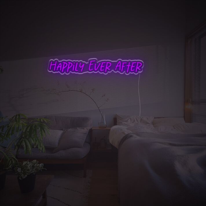 Brighten Your Wedding and Home with Happily Ever After LED Neon Sign - Perfect for Celebrations and Daily Inspirations.