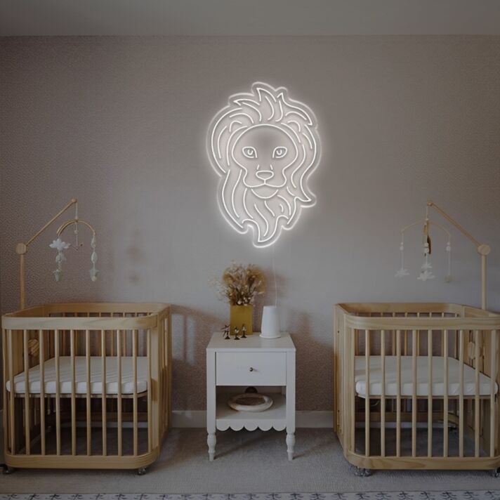 Brighten Up Your Space: Lion Head LED Neon Sign for Bars, Offices, and Trendy Home Decor.