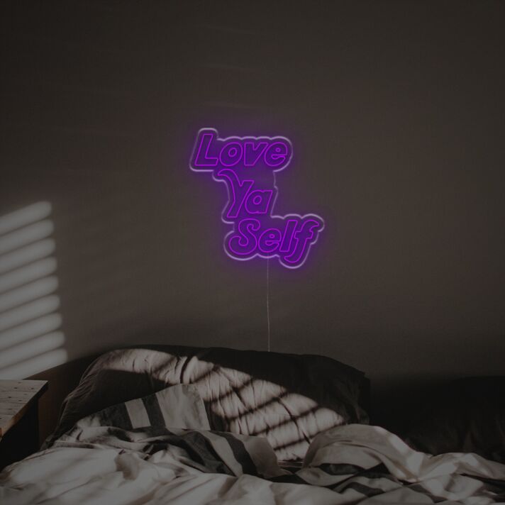 Boost Your Office, Bar, or Bedroom Vibe with the Love Ya Self LED Neon Sign.