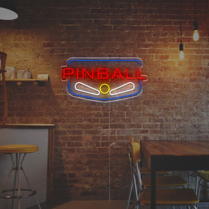 Brighten Up Your Game Room or Bar with the Vibrant Pinball LED Neon Sign