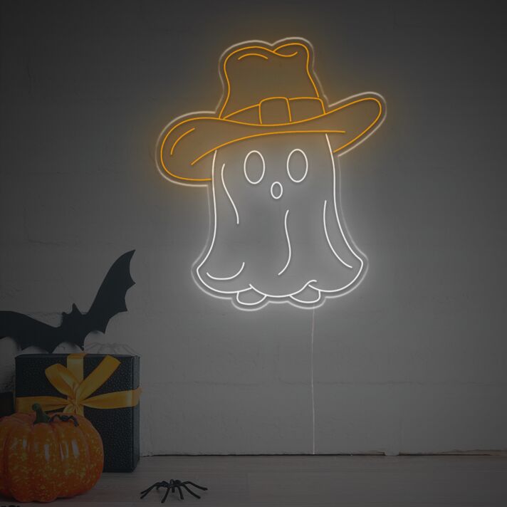 Brighten up Your Western Themed Décor, Parties & Bars with the Cowboy Ghost LED Neon Sign.