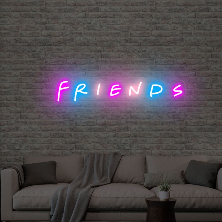Brighten Up Your Evening Gatherings and Chill Nights with the Friends Neon Light - Perfect for Home Decor, Bars, and Friends-Themed Parties.