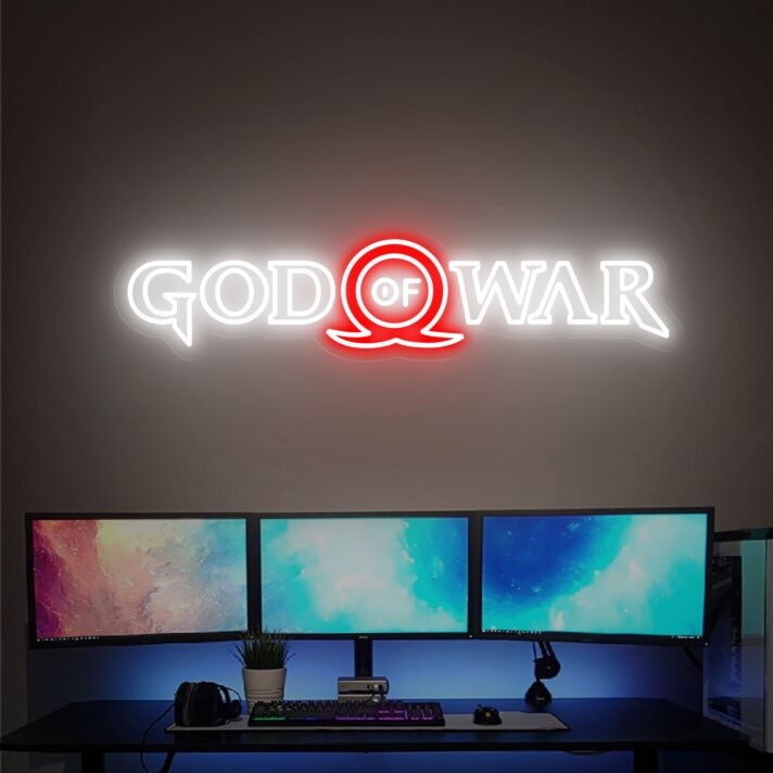 Brighten Up Your Game Room and Bar: Experience the Thrill with God Of War Neon Sign Size And Color Neon Lights Decor for a Perfect Home Ambiance