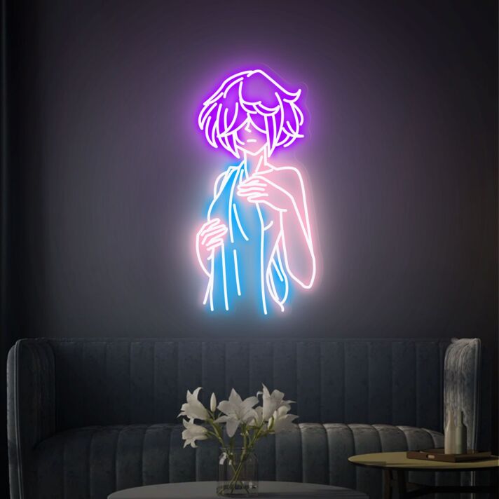 Brighten Your Spaces: Towel Girl Neon Sign Wall Art Perfect for Bedroom Decor, Parties, and Bar Ambiance