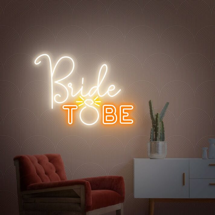 Add a captivating glow to your wedding or engagement celebration with the Bride To Be Led Neon Sign - A Memorable Backdrop and Gift.