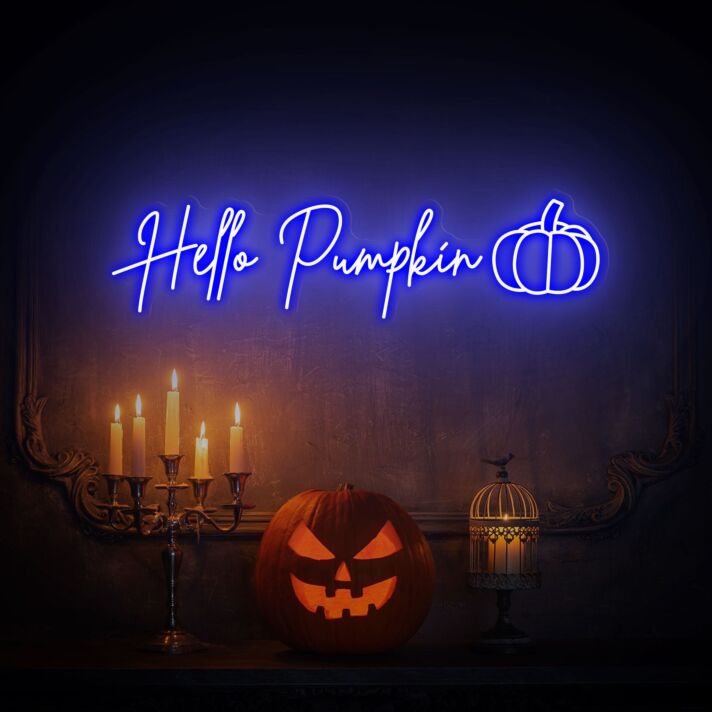 Brighten Your Thanksgiving Gatherings and Events: Hello Pumpkin Led Neon Sign for Home, Office, and Party Wall Decor