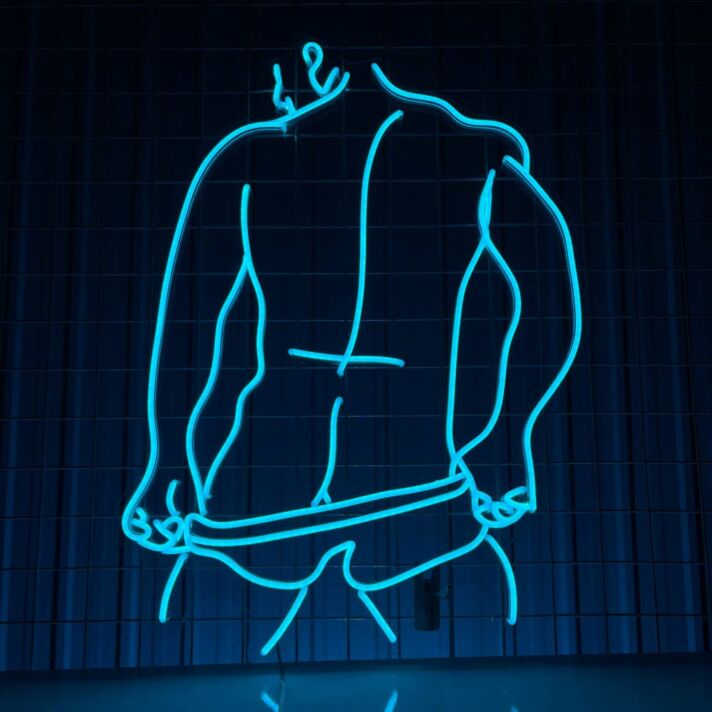 Brighten Up Your Bar or Bachelor's Party with the Bikini Man Naked Led Neon Sign – The Ultimate Manr Bar Hanging Decor!