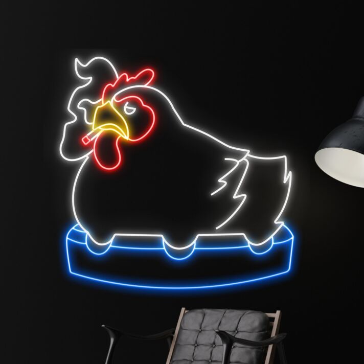Brighten Your Bar, Home, or Smoke Shop with the Chicken Smoking LED Neon Sign - A Perfect Addition for an Edgy Vibe