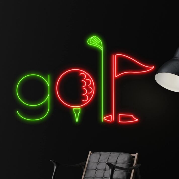 Brighten Up Your Sport Club, Office, or Bar with the Eye-Catching Golf Led Sign Custom Golf Neon Light Sport Decor.