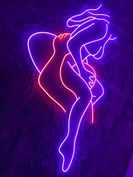 OraOral Sex Couple Naked Led Neon Sign Bedroom Deco