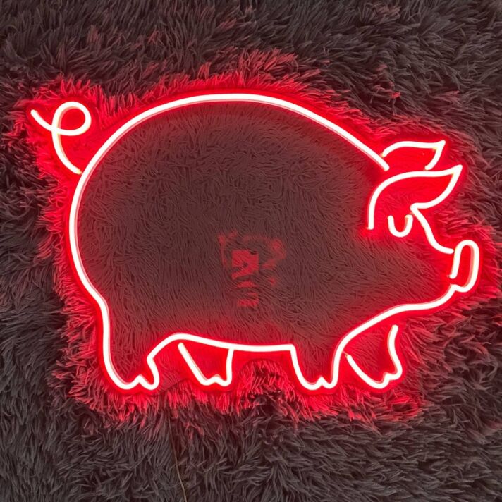 Pig Bbq Led Sign Custom Grill Bbq Neon Light Restaurant Bbq Decor