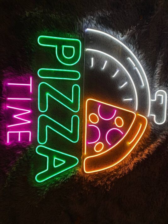 Pizza Restaurant Logo Home Room Restaurant Decor LED Neon Sign