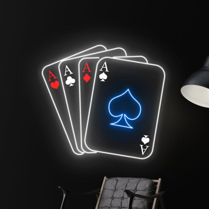 Poker Casino Led Neon Sign Poker Casino Led Sign Custom Casino Neon Light Decor