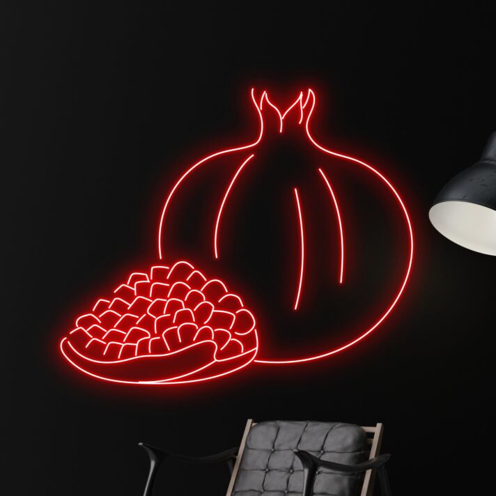 Pomegranates Led Neon Sign Fruit Led Light Restaurant Room Decor Bar Club Decor