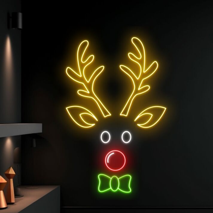 Reindeer Christmas Led Neon Sign Reindeer Christmas Led Sign