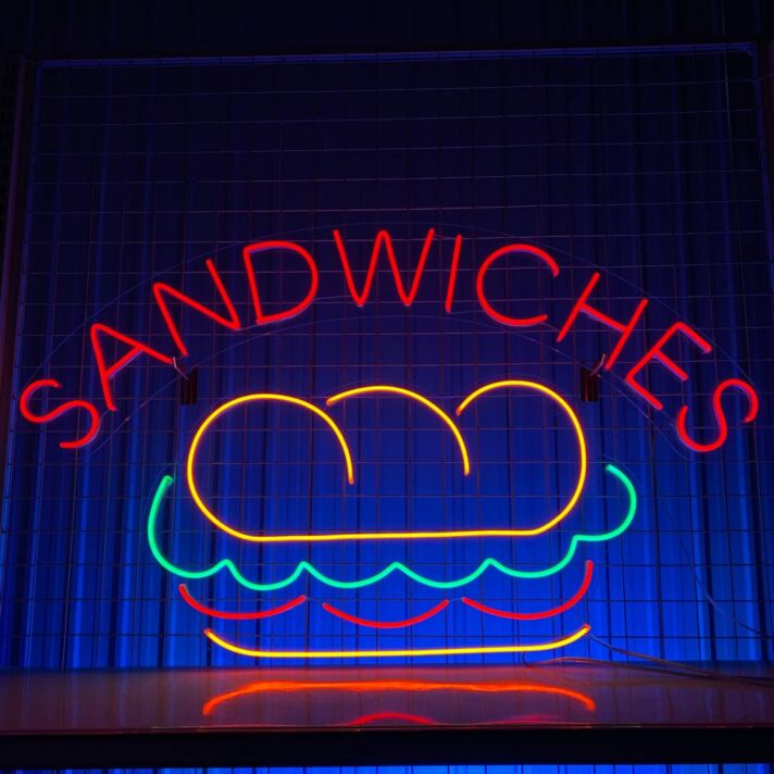 Sandwiches Restaurant Led Neon Sign Sandwiches Neon Light Sandwiches Logo Decor