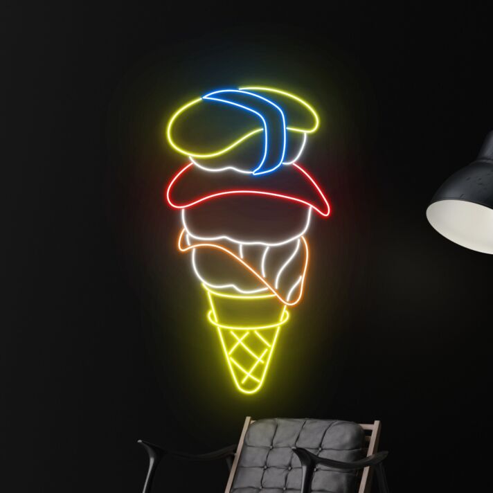 Sashimi Ice Cream Sign Sushi Neon Led Sign