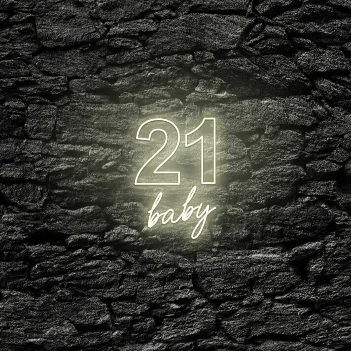 Twenty One Baby LED Neon Sign