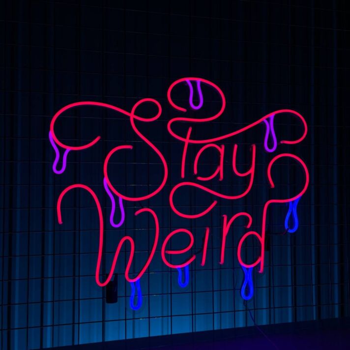 Stay Weird Led Neon Sign Custom Stay Weird Text Quote Neon Led Sign