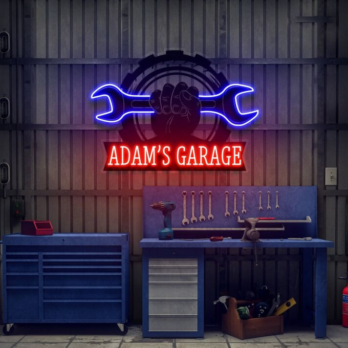 Garage Sign For Men Garage Decor Led Uv Neon Sign Decor