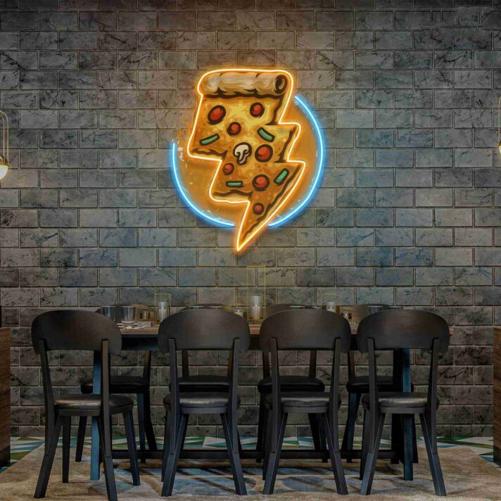 Pizza Lighting Led Uv Neon Sign Bakery Logo Coffee Wall Decor